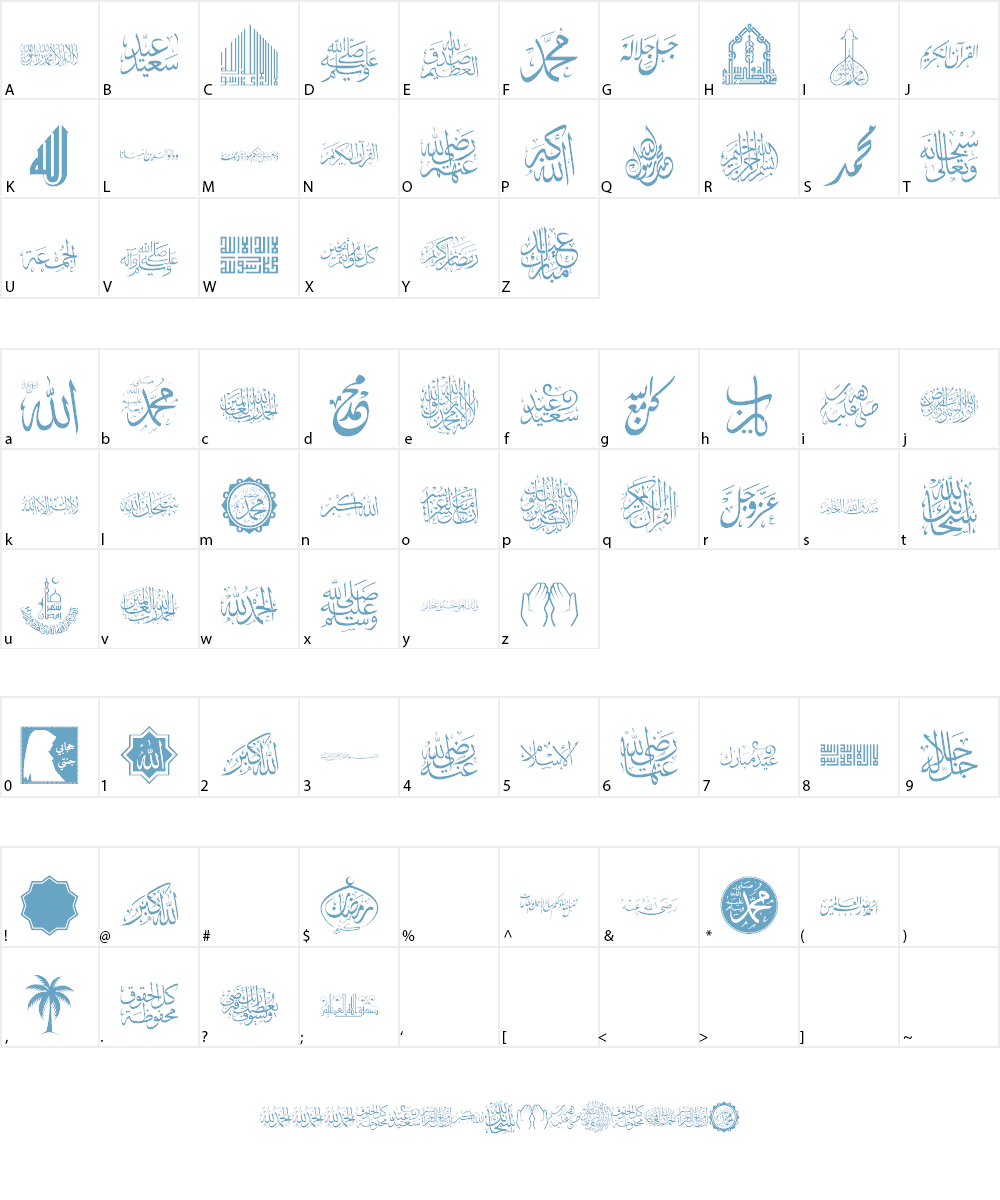 font islamic Font Character